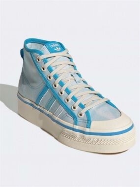 Adidas Nizza Platform Mid Parley Almost Blue Women's Size 10